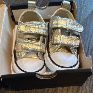 Kids Gold Converse Sneakers size 3
